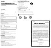 Sony ICFB05W Instruction Manual