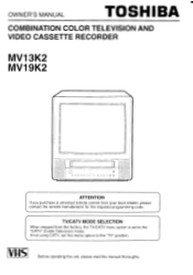 Toshiba MV13K2 Owners Manual