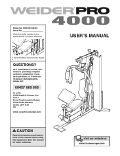 Weider Pro 4000 Uk Manual