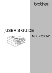 Brother International MFC-820CW Users Manual - English