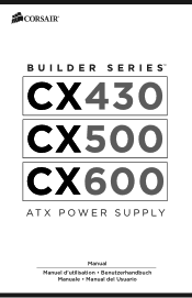 Corsair CX500 User Manual