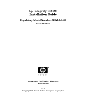 HP Integrity rx1620 Installation Guide, Second Edition - HP Integrity rx1620