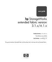HP StorageWorks MSA 2/8 HP StorageWorks Extended Fabric V3.1.x/4.1.x User Guide (AA-RTSDC-TE, June 2003)