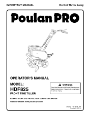 Poulan HDF825 User Manual