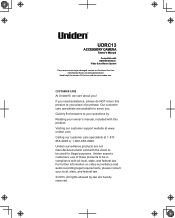 Uniden UDRC13 English Owner's Manual