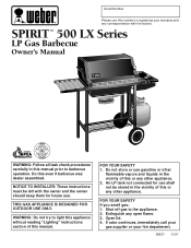 Weber Spirit 500 LX Owner Manual