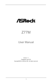 ASRock Z77M User Manual