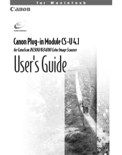 Canon CanoScan D1230UF CanoScan D1230U/D2400U Plug-in Module CS-U 4.1 for Mac Guide
