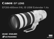 Canon EF 200-400mm f/4L IS USM Extender 1.4X User Manual