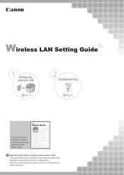 Canon imageCLASS MF5960dn Wireless LAN Setting Guide