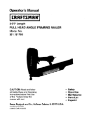 Craftsman 18178 Operation Manual