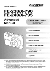 Olympus FE 240 FE-230 Advanced Manual (English)