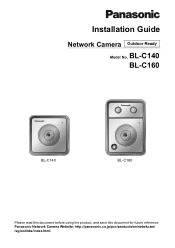 Panasonic BL-C140A Installation Guide