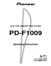Pioneer PD-F1009 Owner's Manual