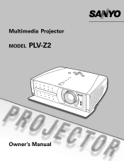 Sanyo PLV Z2 Owners Manual