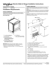 Whirlpool WEE750H0HB Dimension Guide