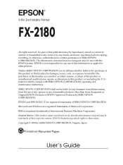 Epson FX-2180 User Manual