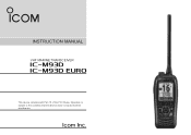 Icom M93D Instruction Manual