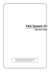 Kyocera KM-3530 Fax System (F) Operation Guide