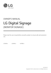 LG 43TNF5J-B Owners Manual