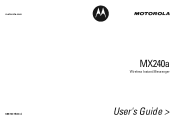Motorola MX240A User Manual