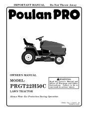 Poulan PRGT22H50C User Manual