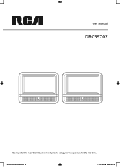 RCA DRC69702 DRC69702 Product Manual