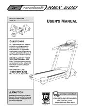 Reebok Rbx 500 Treadmill English Manual