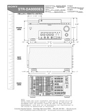 Sony STR-DA9000ES Dimensions Diagrams