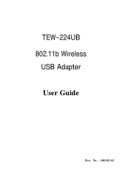 TRENDnet TEW-224UB Manual