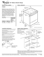 Whirlpool GY399LXUQ Dimension Guide