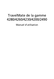 Acer TravelMate 4200 TravelMate 2490 - 4230 - 4280 User's Guide FR
