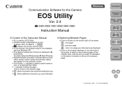 Canon 2756B001 EOS Utility 2.4 for Windows Instruction Manual