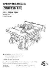 Craftsman 21828 Operation Manual