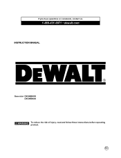 Dewalt DXGNR8000 Instruction Manual