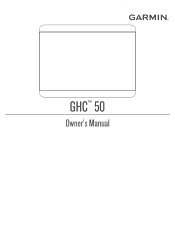 Garmin GHC 50 Marine Autopilot Instrument Owners Manual