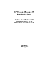 HP Surestore Disk Array FC60 Storage Manager 60-NT Introduction Guide