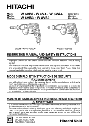 Hitachi W6VA4 Instruction Manual