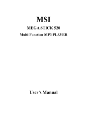 MSI MEGA STICK 520-512 User Manual