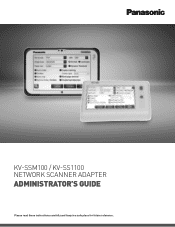 Panasonic KV-SSM100 Admin Guide