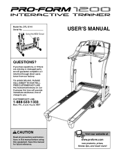 ProForm 1200 Interactive Trainer Treadmill English Manual