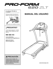 ProForm 620 Zlt Treadmill Spanish Manual