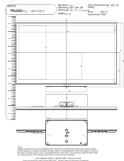 Sony KDL-46NX810 Dimensions Diagram