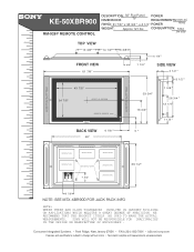 Sony KE-50XBR900 Dimensions Diagrams