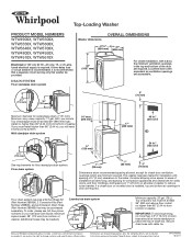 Whirlpool WTW5700AC Dimension Guide