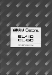 Yamaha EL-60 Owner's Manual (image)