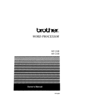 Brother International WP335B Owners Manual - English