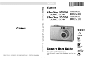 Canon PowerShot SD300 PowerShot SD300/200, DIGITAL IXUS 40/30 Camera User Guide