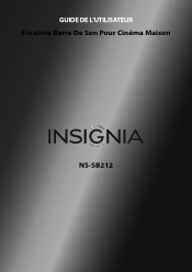 Insignia NS-SB212 User Manual (French)