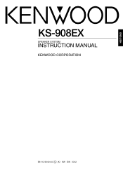 Kenwood KS-908EX Instruction Manual